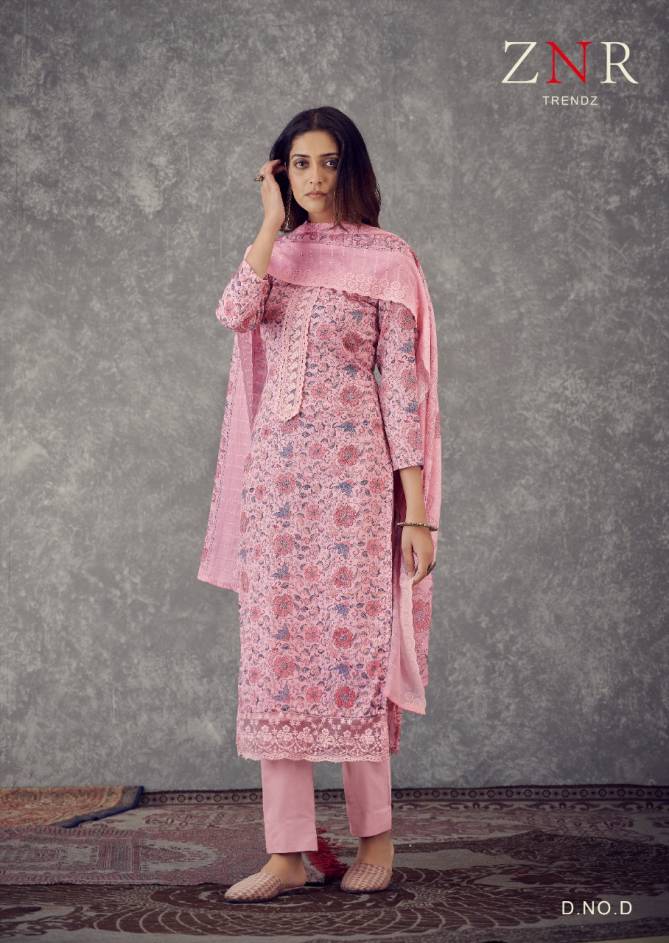 Znr Kaira Fancy Ethnic Wear Printed Jam Cotton Salwar Suits Collection